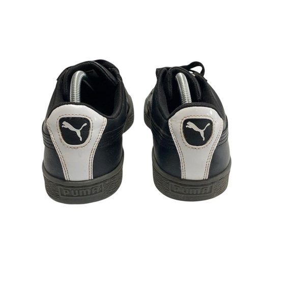 Puma Basket Toe Sneaker shoe lace up Black/white US size 10 - Picture 5 of 13